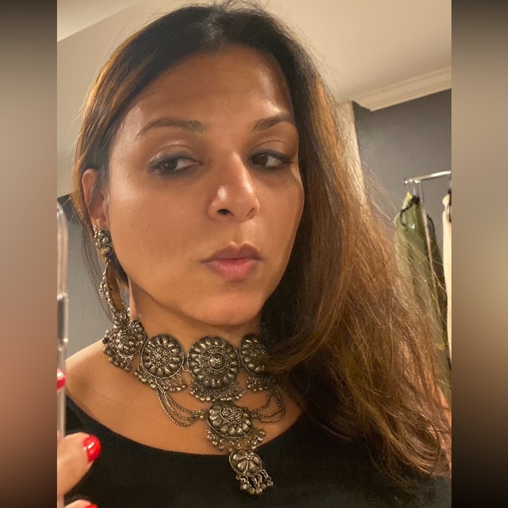 Oxidized costume jewelry - garba ready